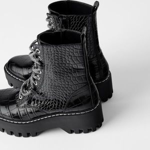 Zara Lace Up Combat Boots